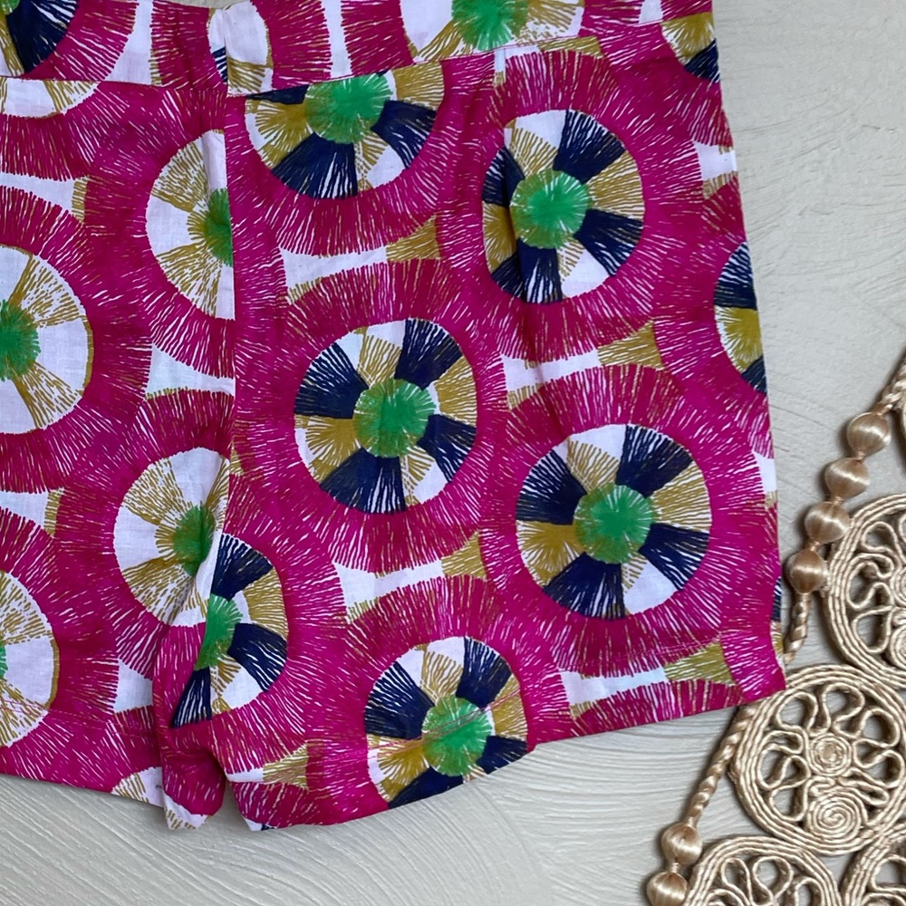 African Print Lightweight Cotton Shorts, Bright Pink, XL-XXL - Picture 4 of 9
